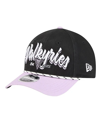 New Era Men's and Women's Eclipse Black/Violet Golden State Valkyries Team Loyal Script Two-Tone M-Crown 9FORTY Adjustable Hat