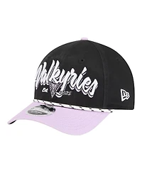 New Era Men's and Women's Eclipse Black/Violet Golden State Valkyries Team Loyal Script Two-Tone M-Crown 9FORTY Adjustable Hat