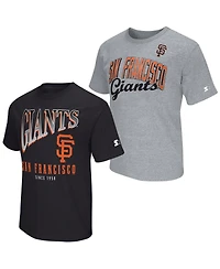 Starter Men's Black/Heather Gray San Francisco Giants Two-Pack T-Shirt Set