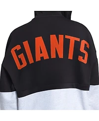 Starter Women's Black/Heather Gray San Francisco Giants Wishbone Full-Zip Hoodie