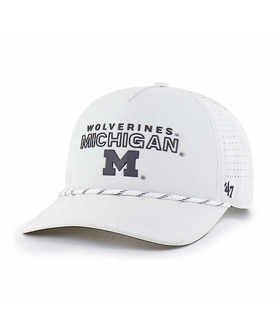 '47 Brand Men's White Michigan Wolverines Forward Vent Hitch Rope Adjustable Hat