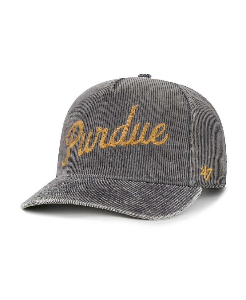 '47 Brand Men's Gray Purdue Boilermakers Reclaim Snow Wash Corduroy Hitch Adjustable Hat