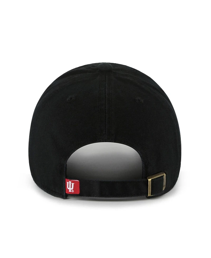 '47 Brand Men's Black Indiana Hoosiers Clean Up Adjustable Hat