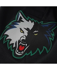 Nike Big Boys and Girls Black Minnesota Timberwolves Hardwood Classics Dri-fit Swingman Shorts