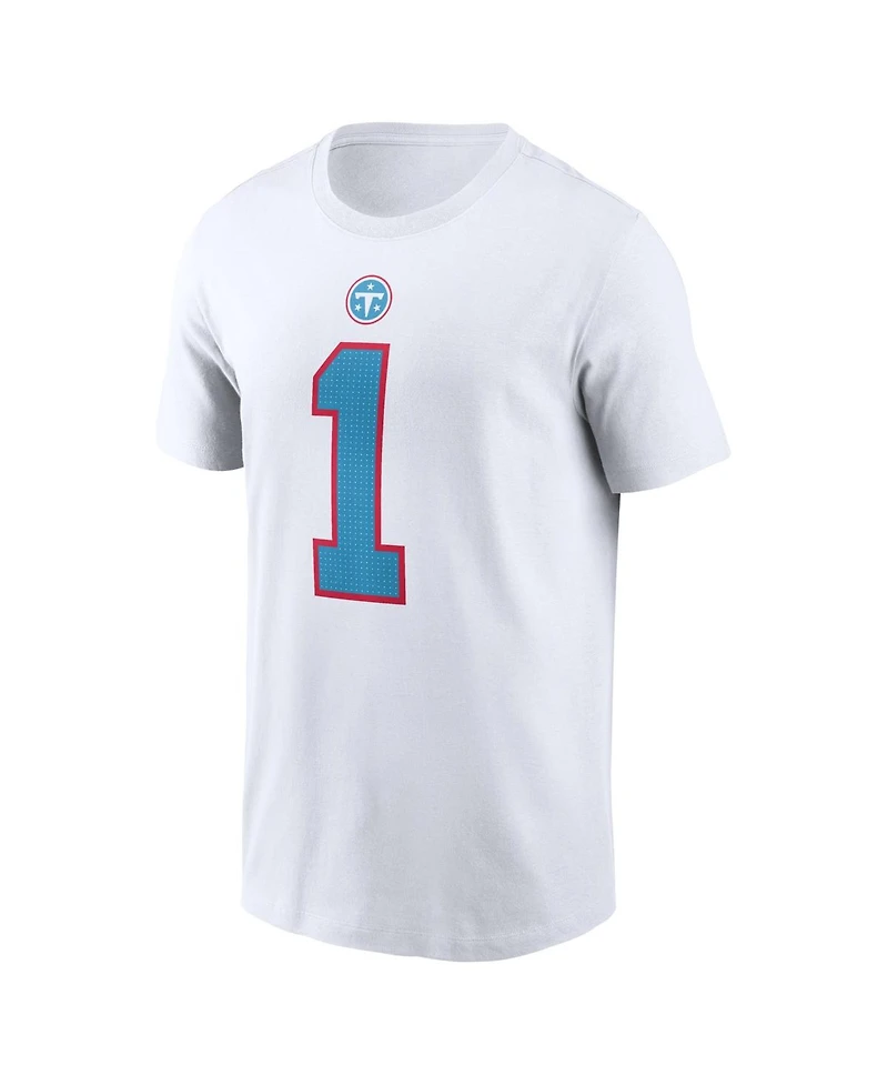 Nike Men's Cameron Ward White Tennessee Titans Player Name & Number T-Shirt