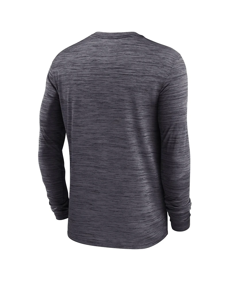 Jordan Men's Black Florida Gators Sideline Velocity Dri-fit Long Sleeve T-Shirt