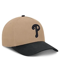 Nike Men's Khaki/Black Philadelphia Phillies Two-Tone Rise A-Frame Adjustable Hat