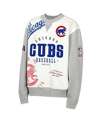 Outerstuff Big Boys and Girls Cream/Gray Chicago Cubs League Power Hit Fleece Sweatshirt