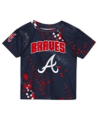Outerstuff Preschool 2-Piece Navy Atlanta Braves Pinch Hitter Infielder T-Shirt and Shorts Set