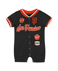 Outerstuff Baby Boys and Girls Black San Francisco Giants Pinch Coverall