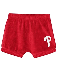 Outerstuff Girls Toddler 2-Piece Red Philadelphia Phillies Hop Base Fashion T-Shirt and Shorts Set