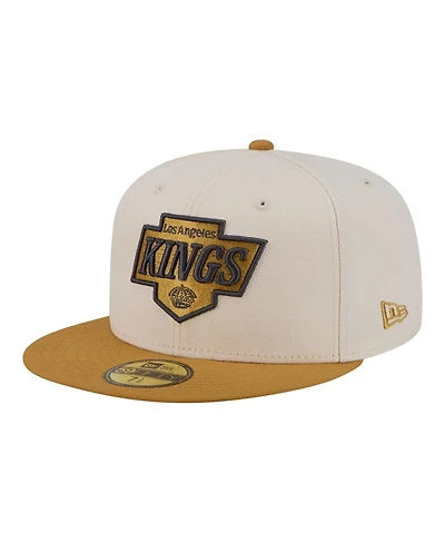 New Era Men's Cream/Tan Los Angeles Kings Colorpack Two-Tone 59FIFTY Fitted Hat