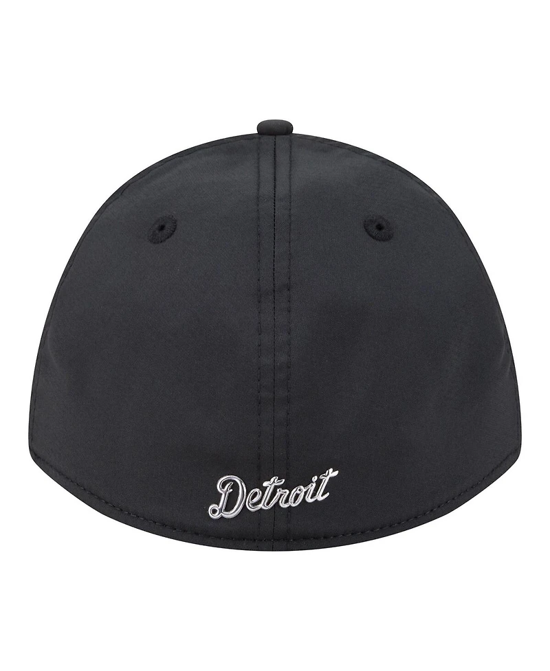 New Era Men's Black Detroit Tigers Metallic 39THIRTY M-Crown Flex Hat