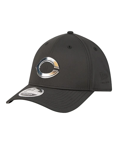 New Era Men's Black Cincinnati Reds Metallic 39THIRTY M-Crown Flex Hat