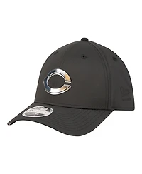 New Era Men's Black Cincinnati Reds Metallic 39THIRTY M-Crown Flex Hat