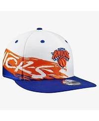 New Era Big Boys and Girls White/Blue New York Knicks Swept 9FIFTY Snapback Hat