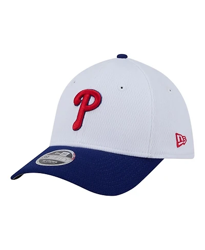 New Era Big Boys and Girls White/Red Philadelphia Phillies Baseball 39THIRTY M-Crown Flex Hat