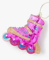 Holiday Lane Disco Brights Glass Roller Skate Boot Ornament, Macy's Exclusive