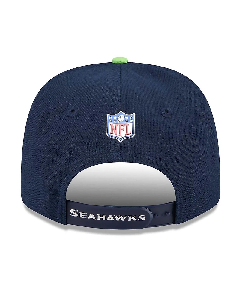New Era Men's College Navy/Neon Green Seattle Seahawks 2026 Nfl Draft 9SEVENTY Adjustable Hat