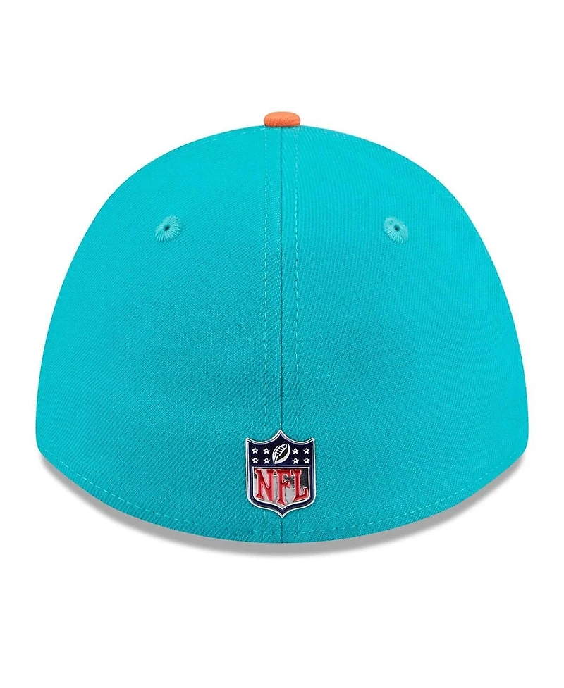 New Era Men's Aqua/Orange Miami Dolphins 2026 Nfl Draft 39THIRTY M-Crown Flex Hat