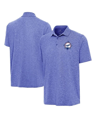 Antigua Men's Heather Royal Los Angeles Dodgers Back-to-Back World Series Champions Par 3 Polo Shirt