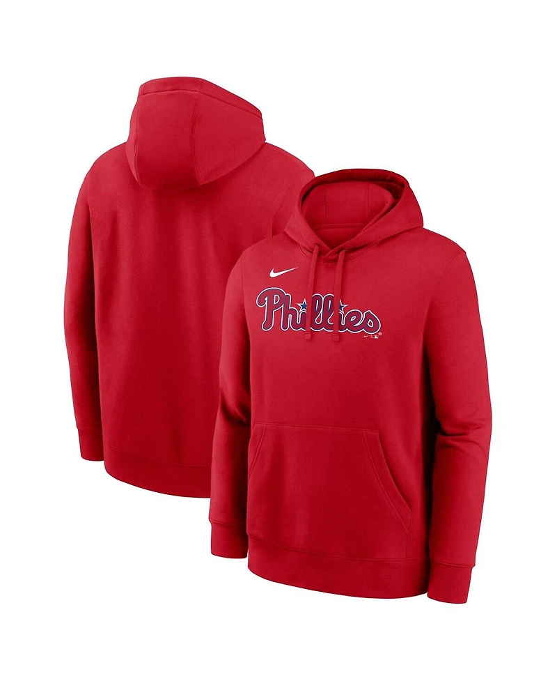 Nike Men's Red Philadelphia Phillies Dri-Fit Club Hoodie