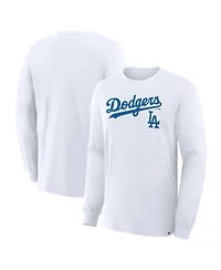 Fanatics Men's White Los Angeles Dodgers Lock-Up Legacy Long Sleeve T-Shirt