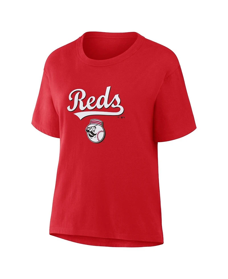 Fanatics Women's Red Cincinnati Reds Lockup Legacy T-Shirt