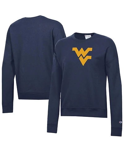 Champion Women's Navy West Virginia Mountaineers Powerblend Sweatshirt
