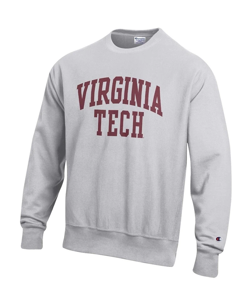 Champion Men's Gray Virginia Tech Hokies Reverse Weave Fleece Sweatshirt