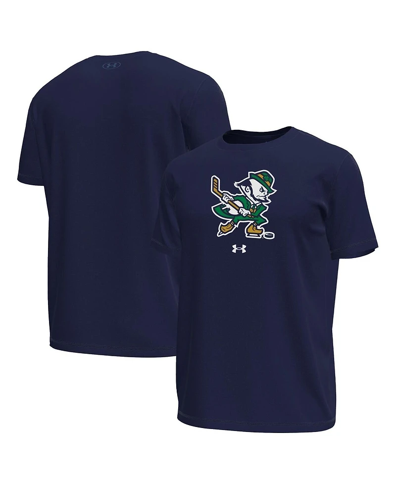 Under Armour Men's Navy Notre Dame Fighting Irish Hockey Leprechaun Tech Stretch T-Shirt