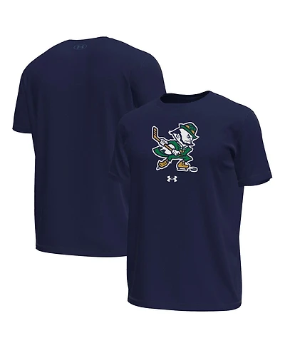 Under Armour Men's Navy Notre Dame Fighting Irish Hockey Leprechaun Tech Stretch T-Shirt
