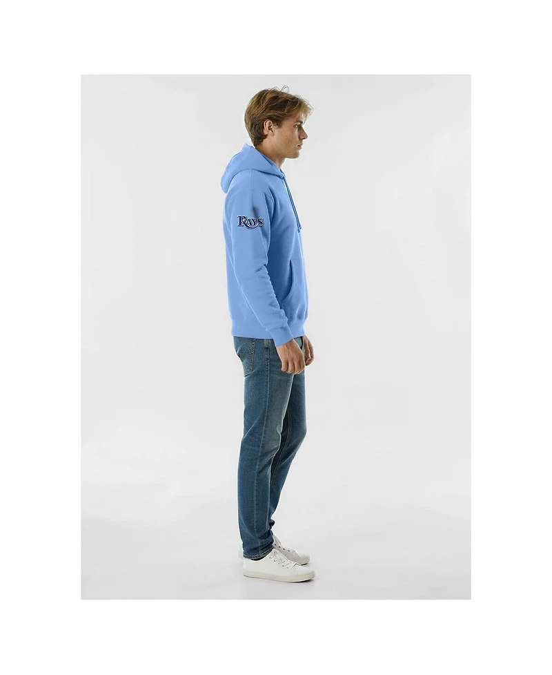 Champion Men's Light Blue Tampa Bay Rays Reverse Weave Chenille Hoodie