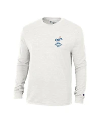 Champion Men's White Los Angeles Dodgers Cooperstown Winning Tradition Tri-Blend Long Sleeve T-Shirt