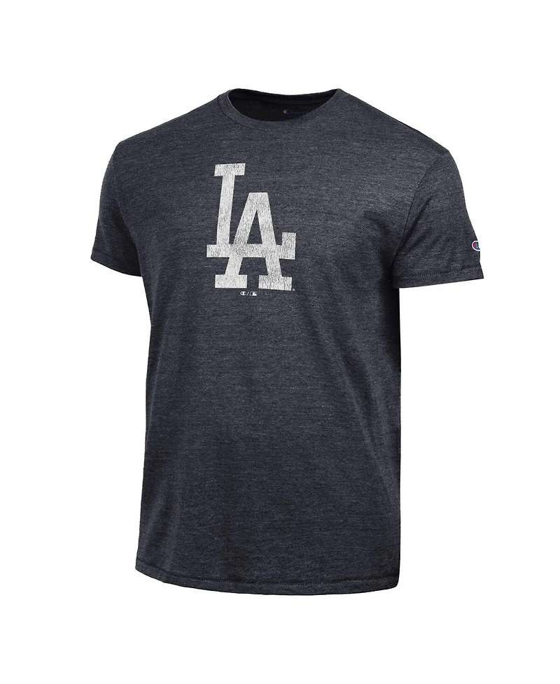Champion Men's Heather Black Los Angeles Dodgers Tri-Blend T-Shirt