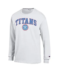 Champion Men's White Tennessee Titans Arch Over Logo Long Sleeve T-Shirt