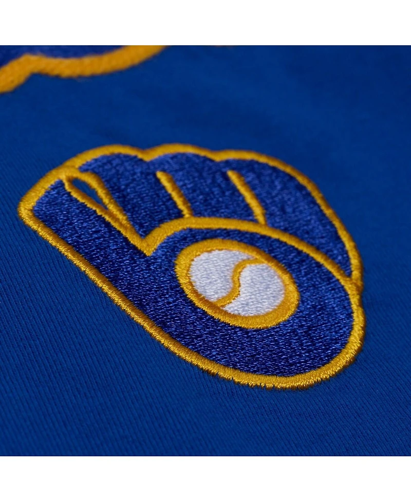 Mitchell & Ness Men's Royal Milwaukee Brewers Wild Pitch Ringer T-Shirt