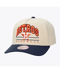 Mitchell & Ness Men's and Women's Cream Houston Astros Retro Arch Pro Pinch Snapback Hat