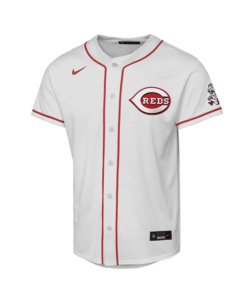 Nike Big Boys and Girls White Cincinnati Reds Home Stadium Jersey