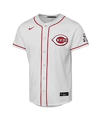Nike Big Boys and Girls White Cincinnati Reds Home Stadium Jersey