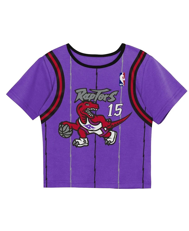 Mitchell & Ness Toddler 2-Piece Vince Carter Purple Toronto Raptors Play by Place T-Shirt and Shorts Set