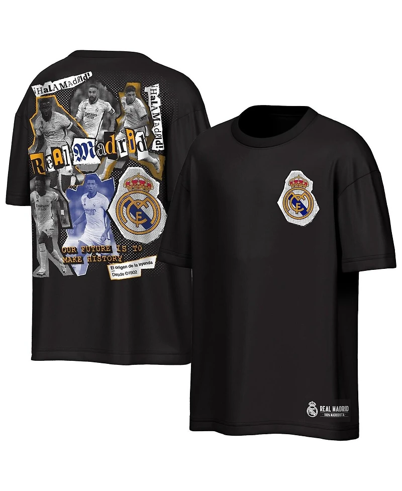 Outerstuff Men's Black Real Madrid Oversized Ransom T-Shirt
