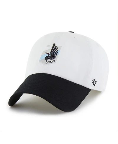 '47 Brand Men's White Minnesota United Fc Two-Tone Clean Up Adjustable Hat