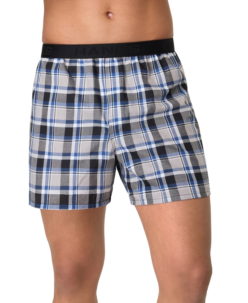 Hanes Men's Ultimate Woven Boxers, 5-Pack