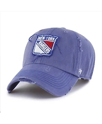 '47 Brand Men's Blue New York Rangers Weathered Clean Up Adjustable Hat