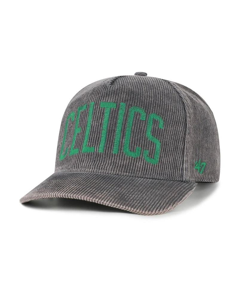 '47 Brand Men's Charcoal Boston Celtics Reclaim Snow Wash Corduroy Adjustable Hitch Hat
