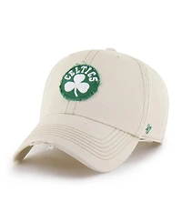 '47 Brand Men's Cream Boston Celtics Weathered Clean Up Adjustable Hat