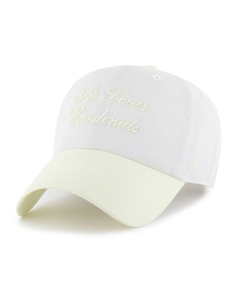 '47 Brand Women's White/Yellow St. Louis Cardinals Gelato Two-Tone Clean Up Adjustable Hat