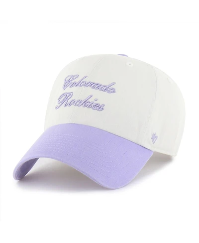'47 Brand Women's White/Purple Colorado Rockies Gelato Two-Tone Clean Up Adjustable Hat
