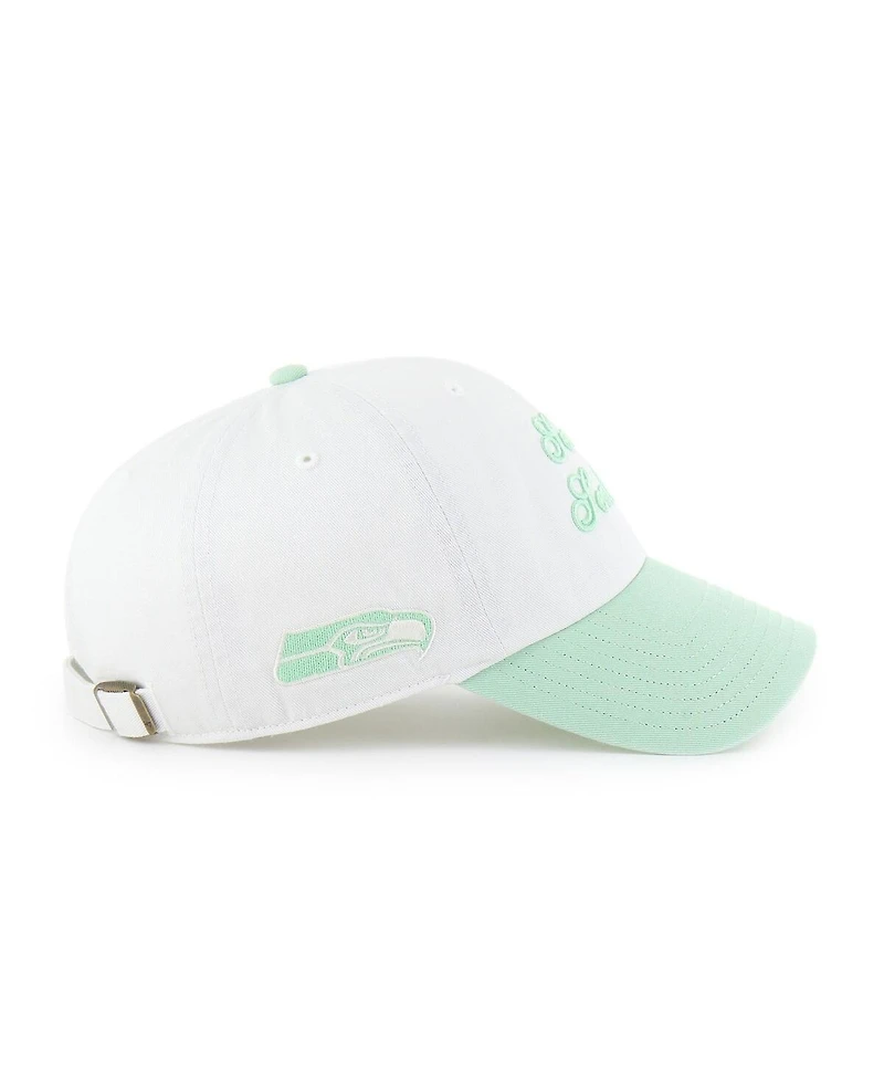 '47 Brand Women's White Seattle Seahawks Gelato Two-Tone Clean Up Adjustable Hat